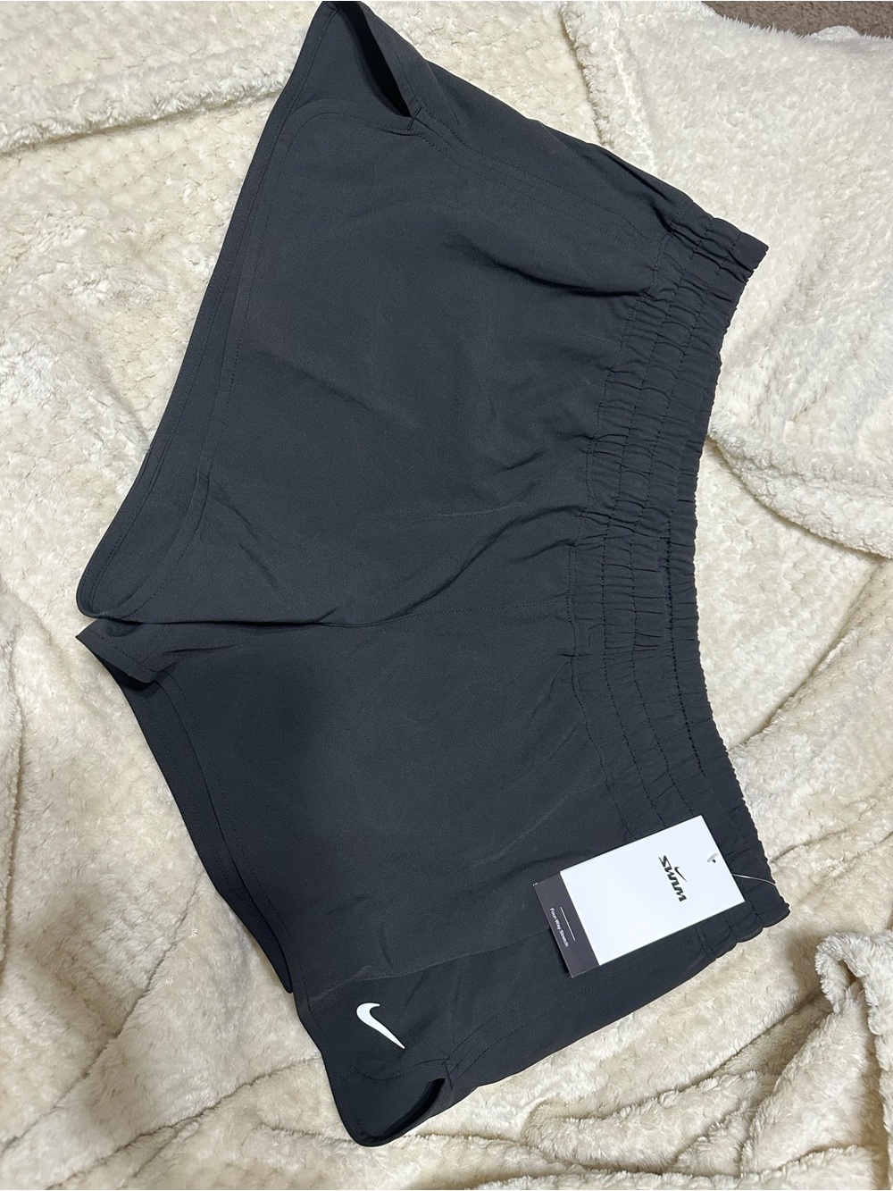 Nike Black Swim Shorts with Elastic Waistband